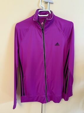 Adidas Purple Climalite Zip-Up Jacket || Size M